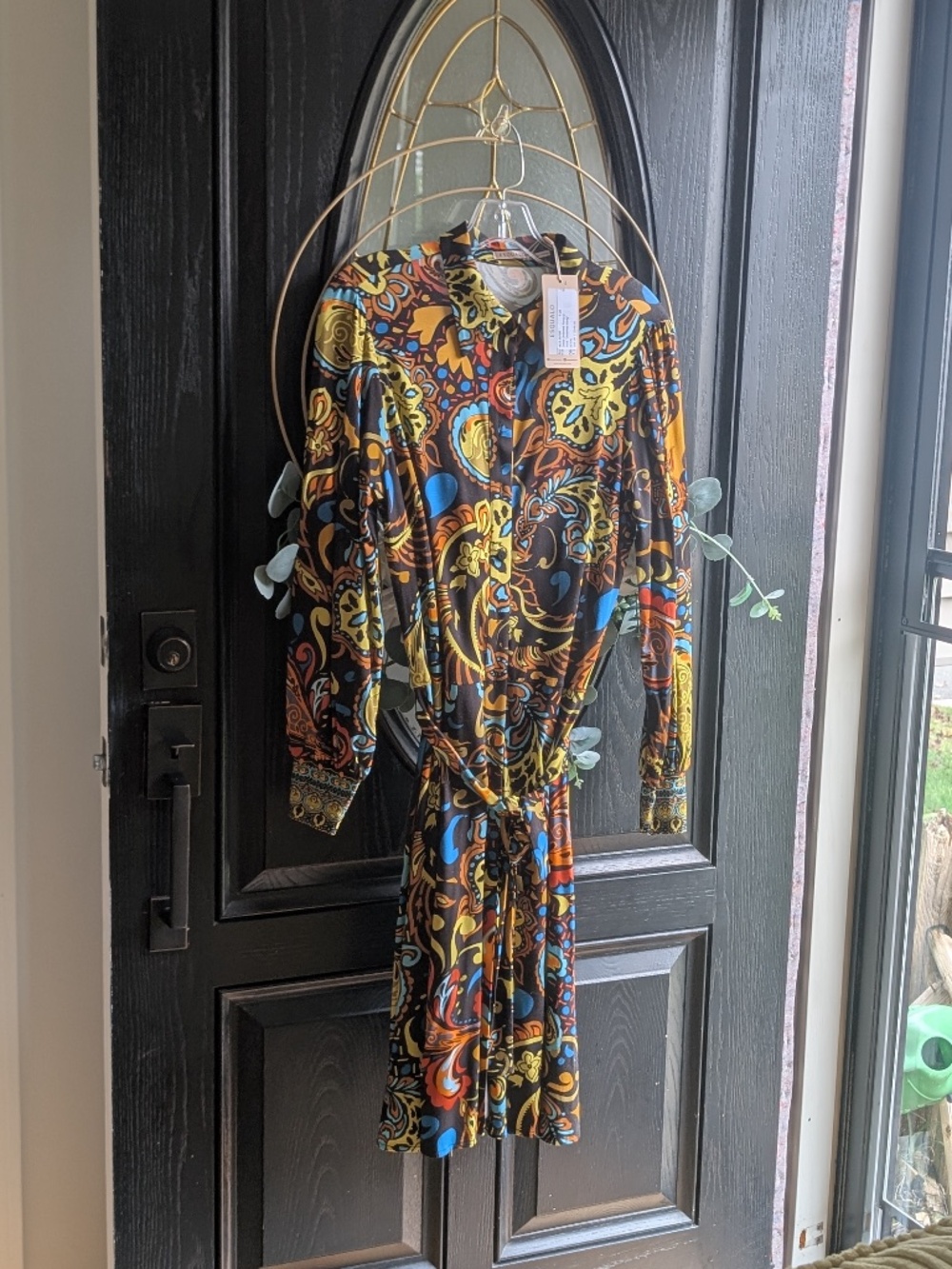 Esqualo "Utamed Patay SJ" long-sleeve midi shirt dress